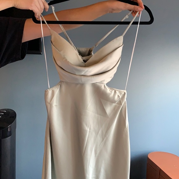 Hello Molly Dresses & Skirts - (NWT) Hello Molly Light Sage Green Silk Dress